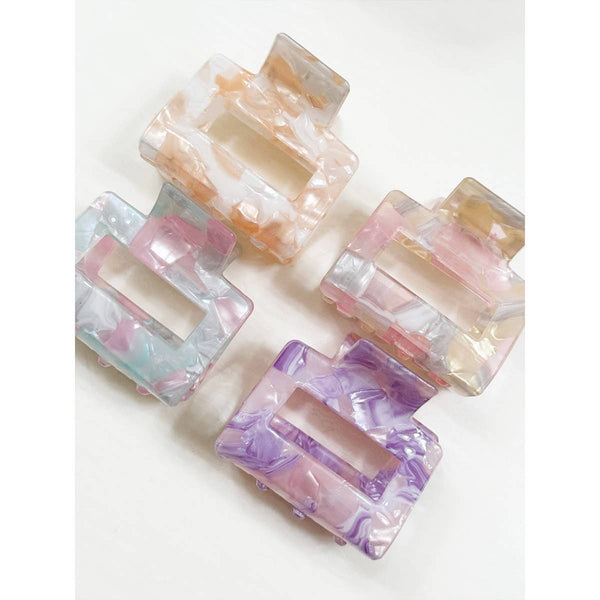 Marble Tortoise Acrylic Medium Hair Claw Clip