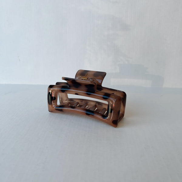 Leopard Cut Out Rectangle Hair Clips