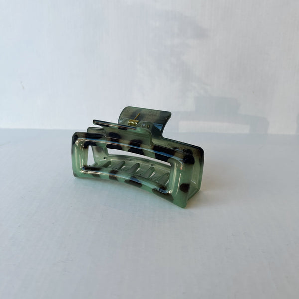 Leopard Cut Out Rectangle Hair Clips