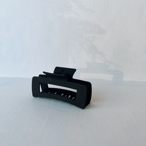 Neutral Color Matte Cut Out Rectangle Hair Claw, Sold Separately
