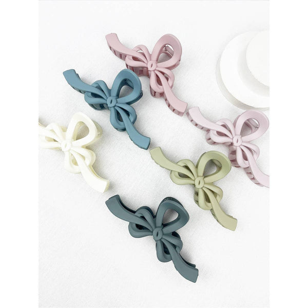 Knotted Bow Soft Tone Matte Hair Claw