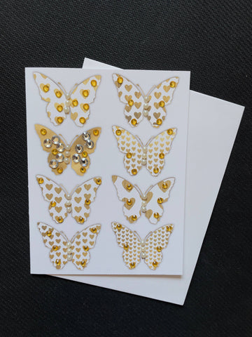 Gold Butterfly Greeting Card