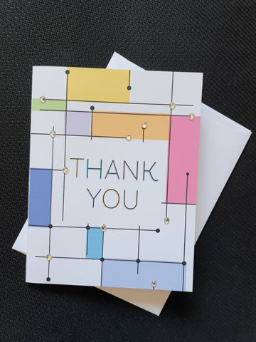 Art Deco Thank You Greeting Card