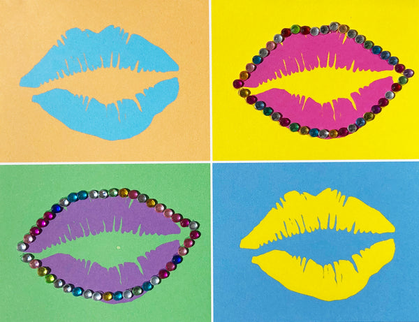 Four Lips Multi colours card