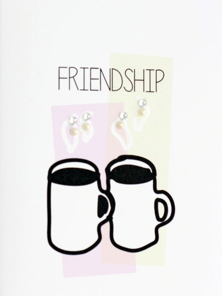 Friendship with coffee cups