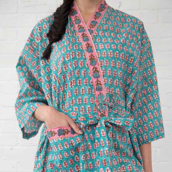 Cotton Block Printed Kimonos India