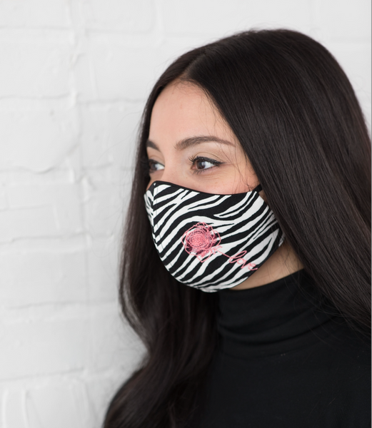 Roses Embroidered FaceMask